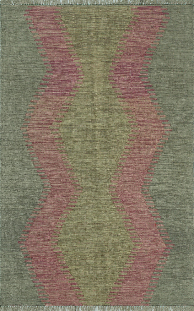Winchester Kilim Jasiah Gray/Purple Rug, 3'3x4'11