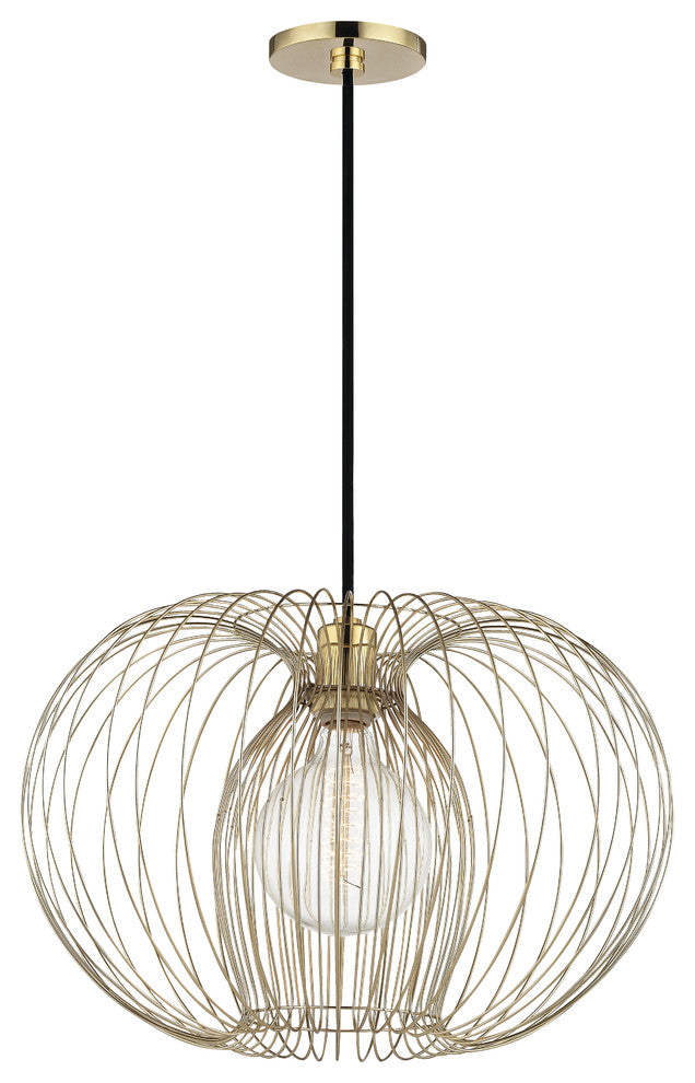 Jasmine Large Pendant - Polished Brass Finish