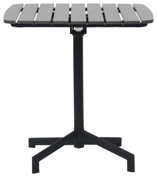 Kalmar Outdoor Table, Dark Gray With Column and Base, Black