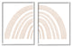 Abstract Brown Earth Tone Rainbow Stripe Pattern Arches,24 x 30