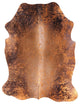 Orange Metallic Cowhide Rug 6' 3" X 5' 0" C2160