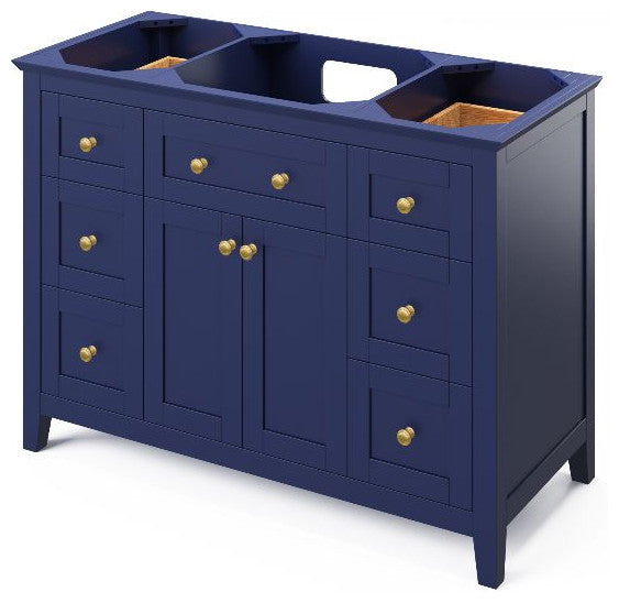 Chatham Traditional 48" Hale Blue Single Sink Vanity, Boulder Cultured Marble Va