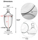 CYS Apothecary Glass Jar Candy Buffet Container/Canister, Open D-4.75" Body D-6" H-13.5", 6 Pieces