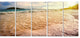 "Vintage Style Beach At Similan Park" Seascape Wall Art, 5 Panels, 60"x28"