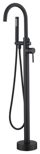 Single Handle Floor Mounted Freestanding Tub Filler with Hand Shower