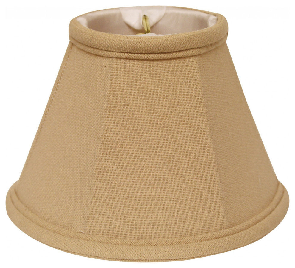 5" Parchment Biege Premium Set of 6 Chandelier Linen Lampshades