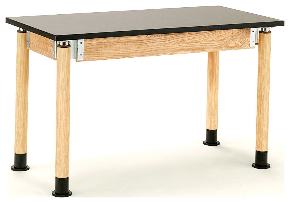NPS Signature Science Lab Table, Oak, 30 x 60, Chemical Resistant Top