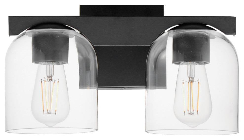 Maxim 21232CL Scoop 2 Light 14"W Vanity Light - Black