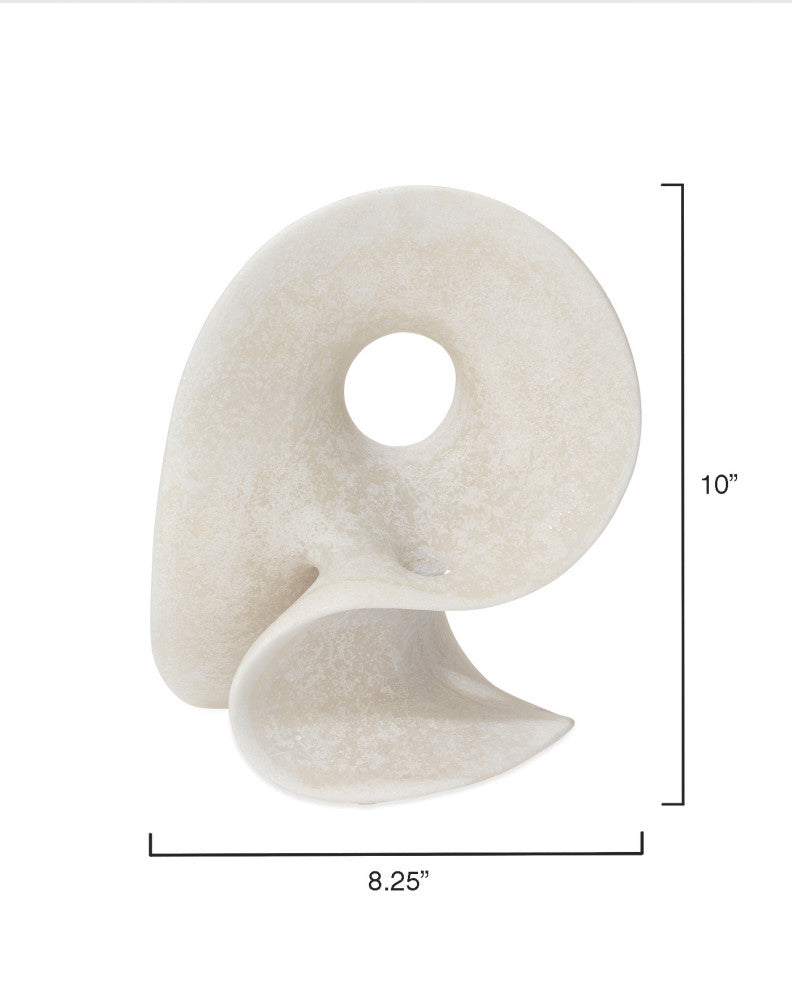Amorphous Table Object, Small, Off White Resin
