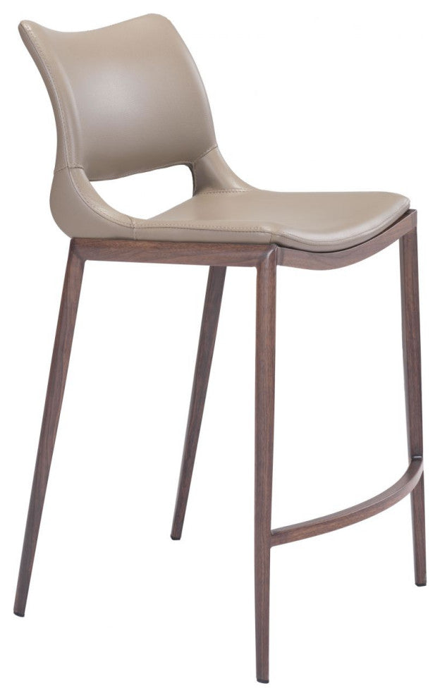 Ace Counter Chair, Set of 2 Brown/Walnut
