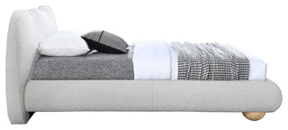 Hyde Boucle Fabric Upholstered Bed, Cream, Twin