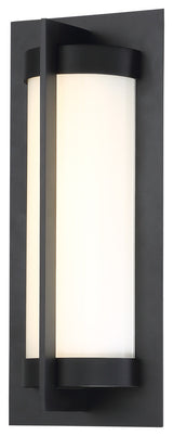 WAC Lighting Oberon LED Outdoor Wall Light, Black, 14"