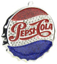 3" Silver Plated Classic Pepsi-Cola Bottle Cap Logo Christmas Ornament