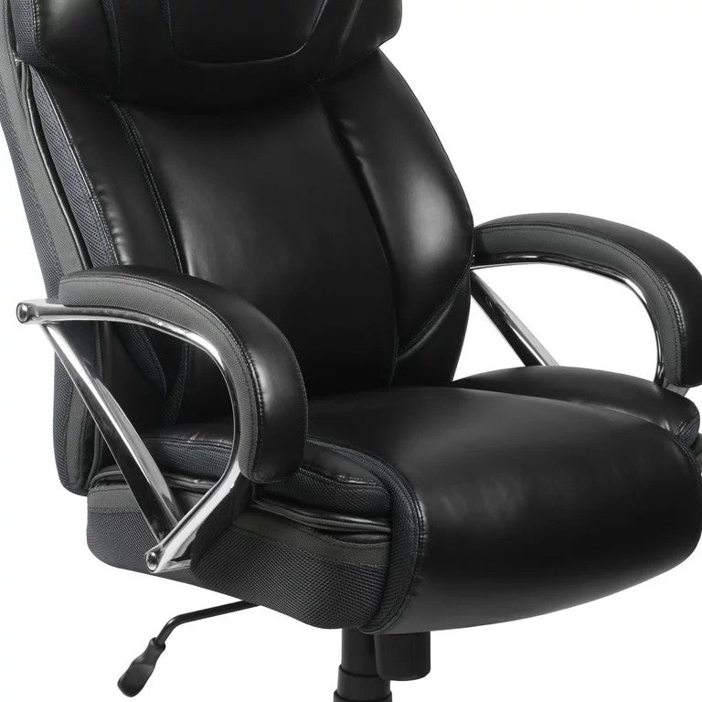 Contemporary Office Chair, Plush Seat & High Backrest for Extreme Comfort, Black