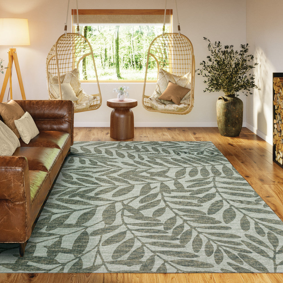 Indoor/Outdoor Sedona SN5 Fernway Machine Washable 3' x 5' Rug