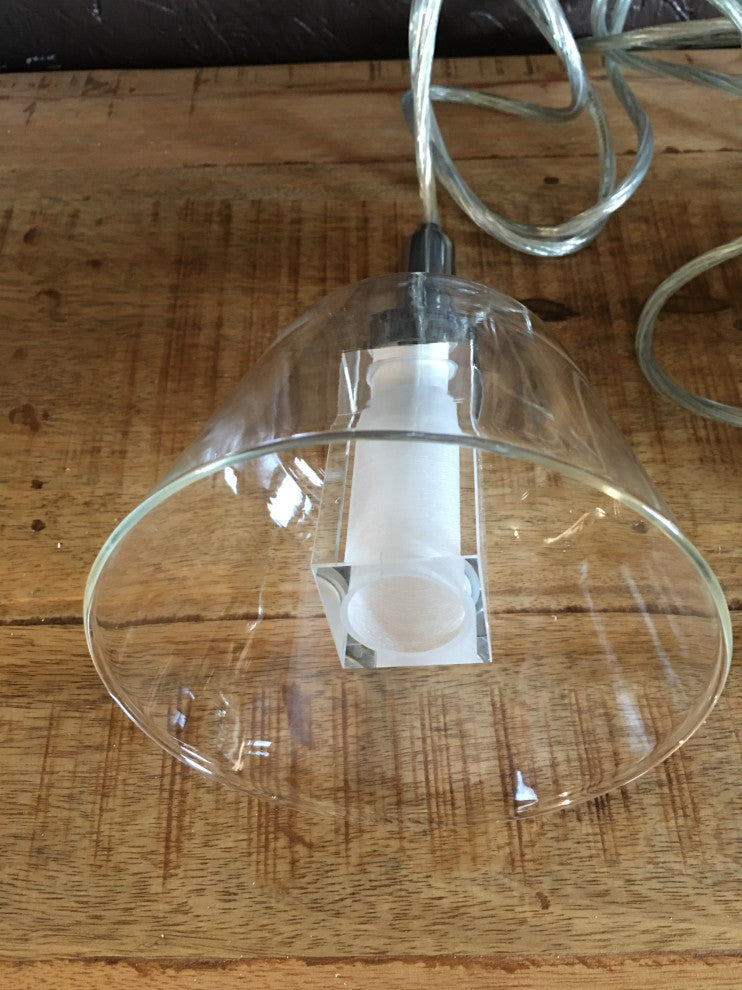 N907 1 Light Mini Pendant N907 Chrome Finish with Clear Glass