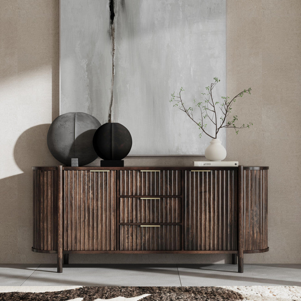 Redford 73" Mango Wood Mid-Century Modern Sideboard