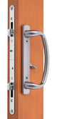 Euro-Charlotte Sliding Door Handle Set, Brushed Stainless Finish
