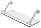 Waverly Place 24" Floating Glass Shelf with Gallery Rail, Matte White