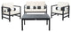 Safavieh Montez 4-Piece Indoor-Outdoor Set with Accent Pillows, Black/Beige/Black/White