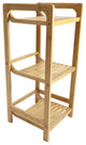 Bamboo Three Tier Slat Style Shelf