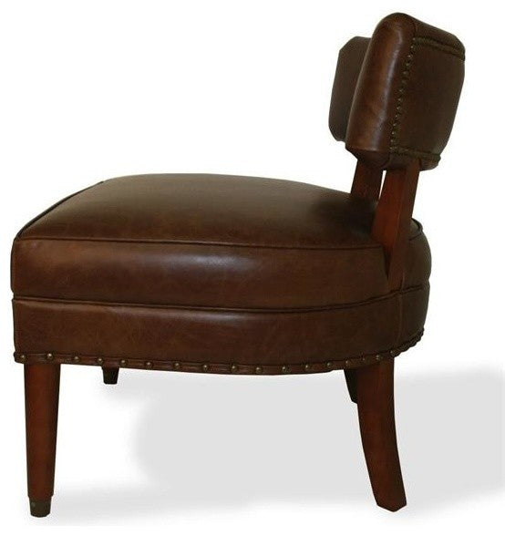 Madison Vintage Leather Chair, Vintage Cigar