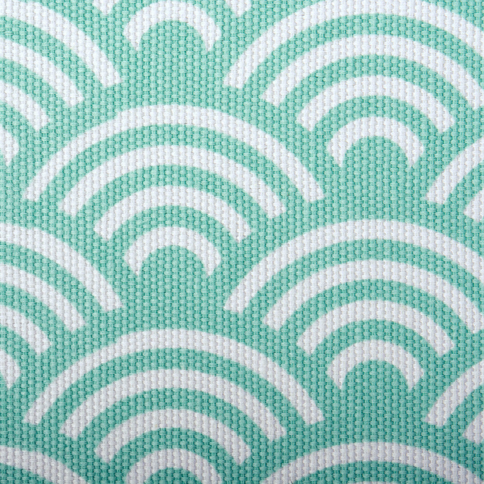 Polyester Cube Waves Aqua Square 13"x13"x13"