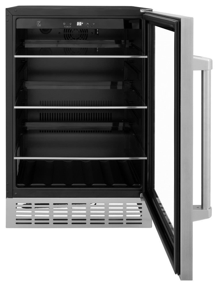 ZLINE 24" Monument 154 Can Beverage Fridge in Stainless Steel (RBV-US-24)