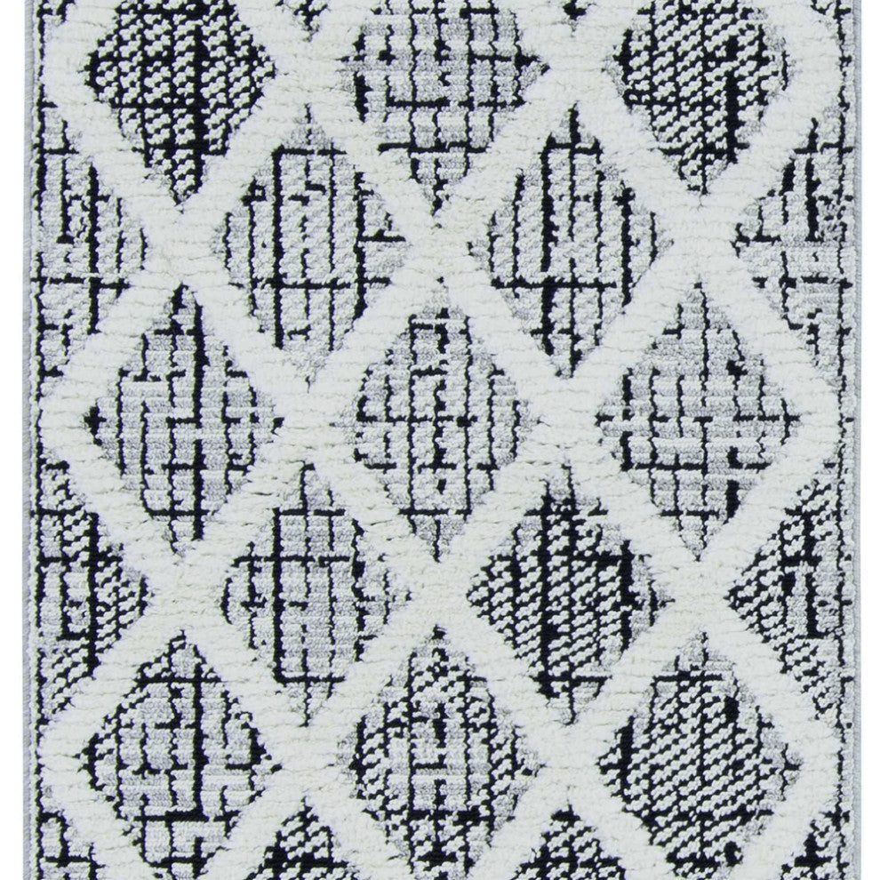 105 X 156 Charcoal Polyester Rug