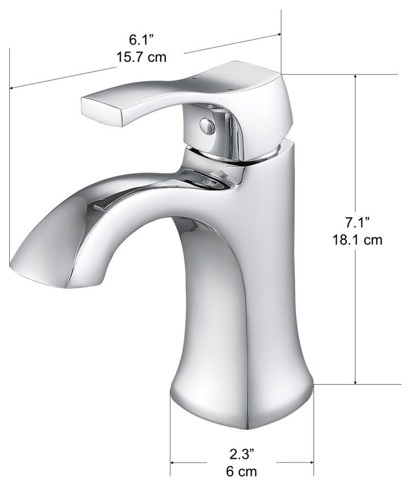 Ancona Morgan Series Single Lever Bathroom Faucet, Chrome