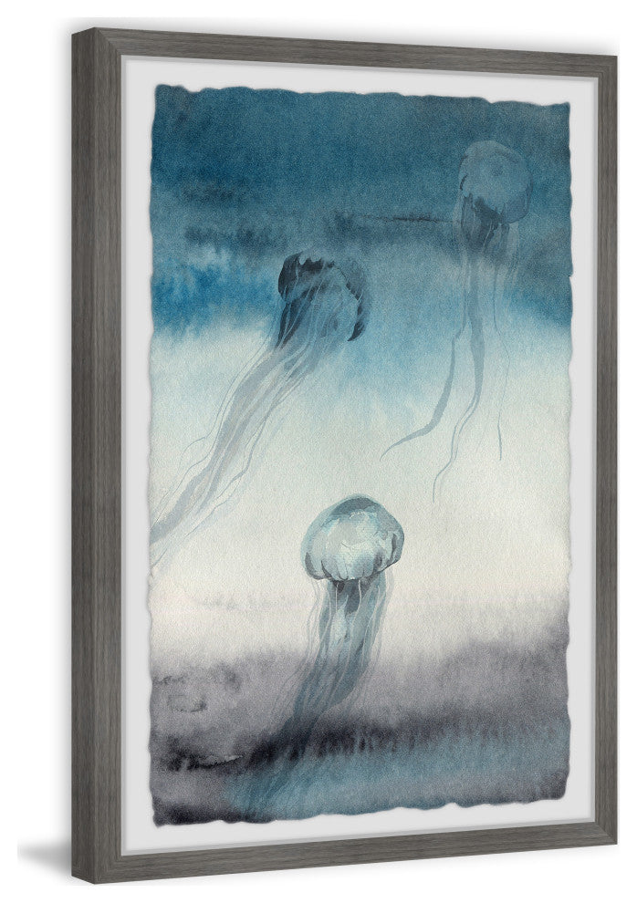 "Jellyfish Gather" Framed Painting Print, 20x30