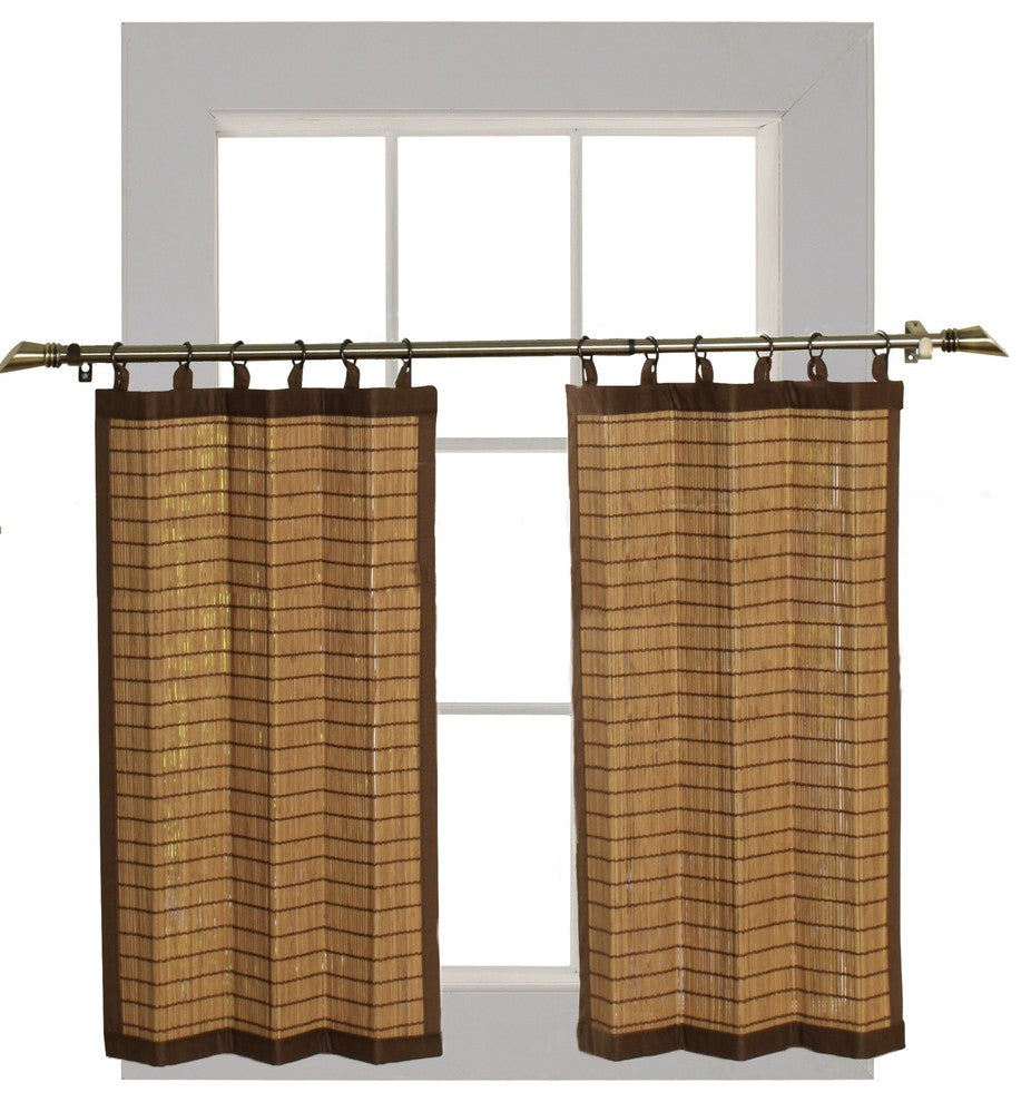 Versailles Bamboo Wood Ring Top Tier Set, 24"x36" Colonial