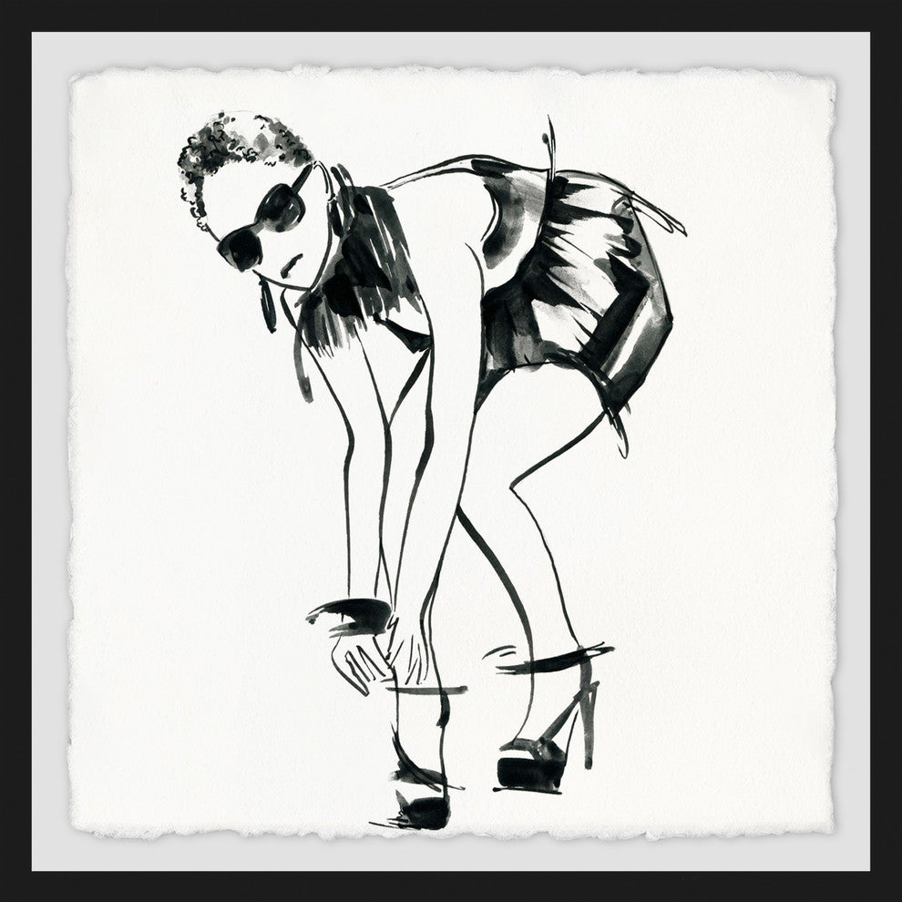 "Bend and Buckle" Framed Painting Print, 12"x12"
