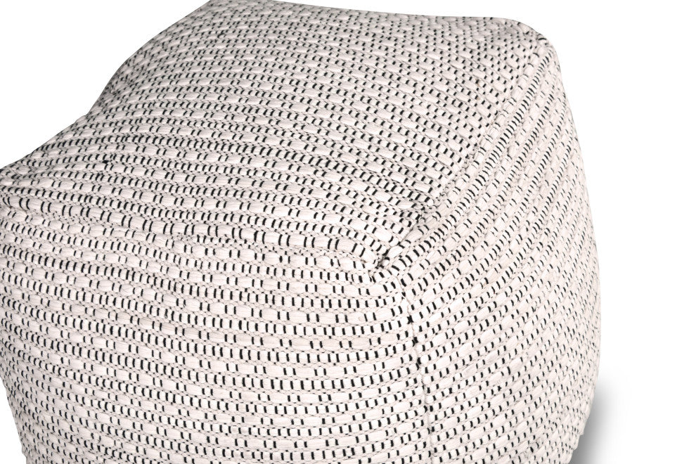 Hakim Square Handwoven Pouf