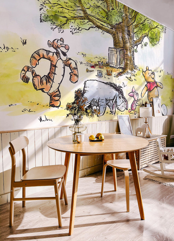 Disney's Winnie The Pooh Watercolor Peel & Stick Wallpaper Mural