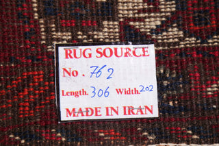 Consigned, Bordered Persian Tribal Handmade Oriental Vintage Area Rug, 7 X 10