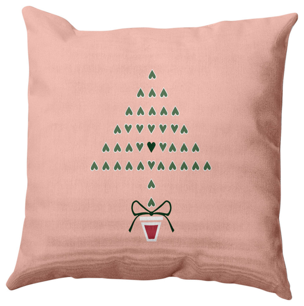 Hearty Holidays Decorative Throw Pillow, Peach, 18"x18"