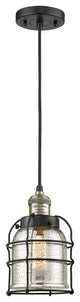 Innovations 201C-BAB-G58-CE-LED Cage 1 Light Mini Pendant, Black Antique Brass