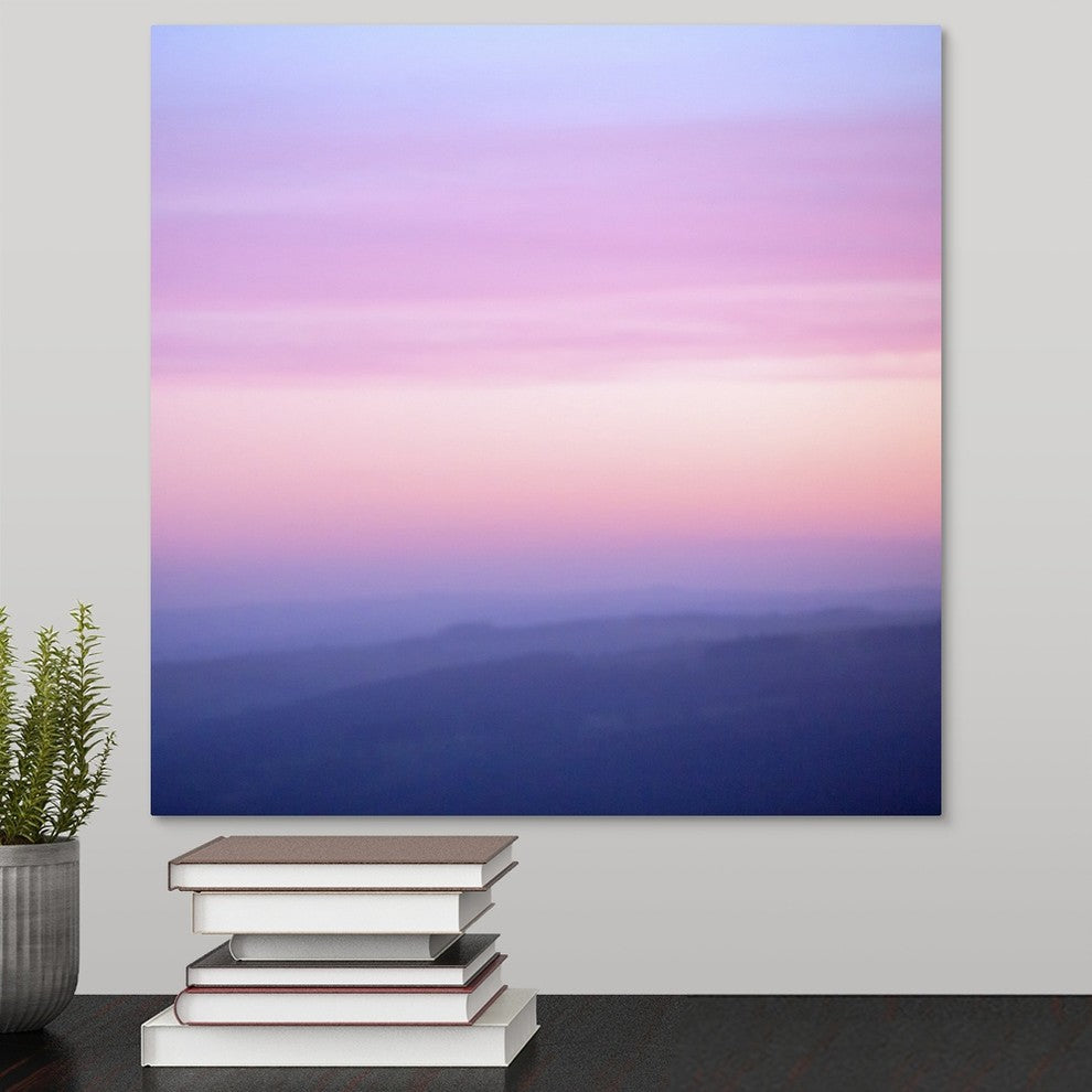 "Pink Dusk III" Wrapped Canvas Art Print, 16"x16"x1.5"