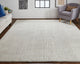 Weave & Wander Rheed Wool Rug, Solid Ivory, 11ft-6in x 15ft Rug