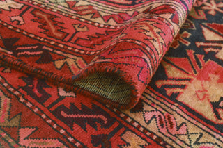 Fine Vintage Distressed Geralynn Charcoal/Pink Runner, 4'2x10'4