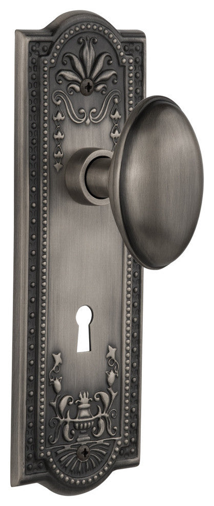 Meadows Plate Passage Homestead Knob, Antique Pewter