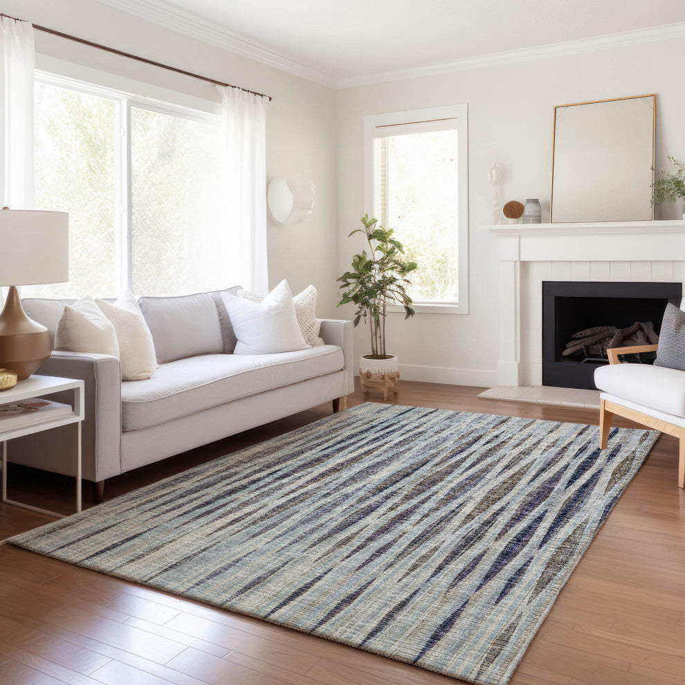 Premium Machine Washable Mayfield AMF31 Ocean 9' x 12' Rug