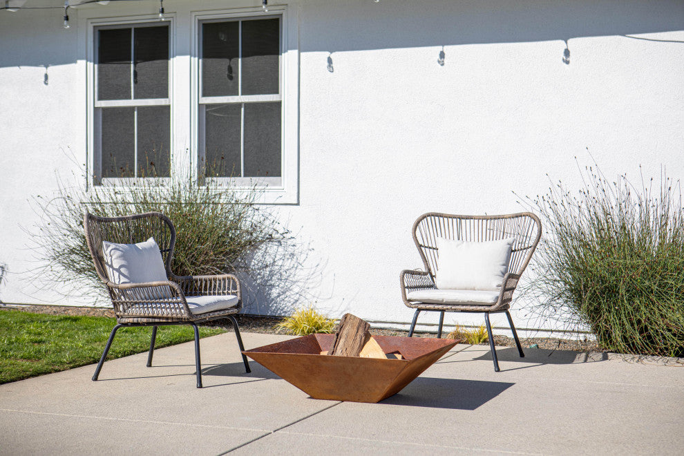 Metallic Series 32" Square Bowl Planter