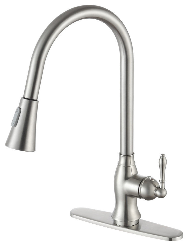 Rodeo Single Handle Pull-Out Sprayer Kitchen Faucet, Brushed Nickel