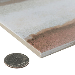 Matter Canvas Taupe Red Porcelain Floor and Wall Tile