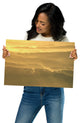 Golden Mist Valley - Hills & Mountain Range Landscape Wall Art Prints, 12" X 18"