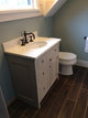 30" Pine Shaker Vanity, 18" Depth, Drawers Right