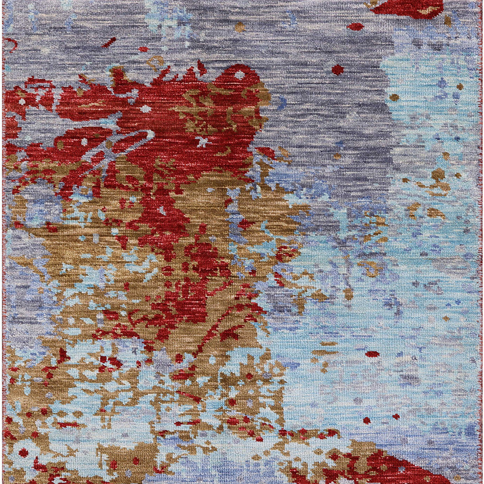 Ahgly Company Indoor Square Mid-Century Modern Area Rugs, 7' Square