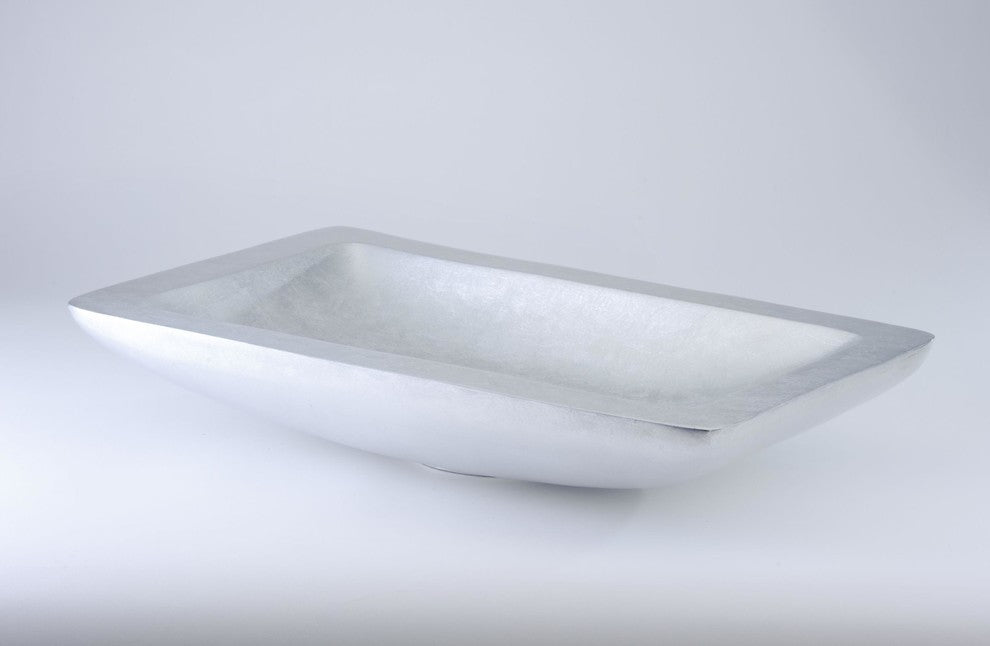 Alumix Vogue Rectangular Sink, Silver Leaf